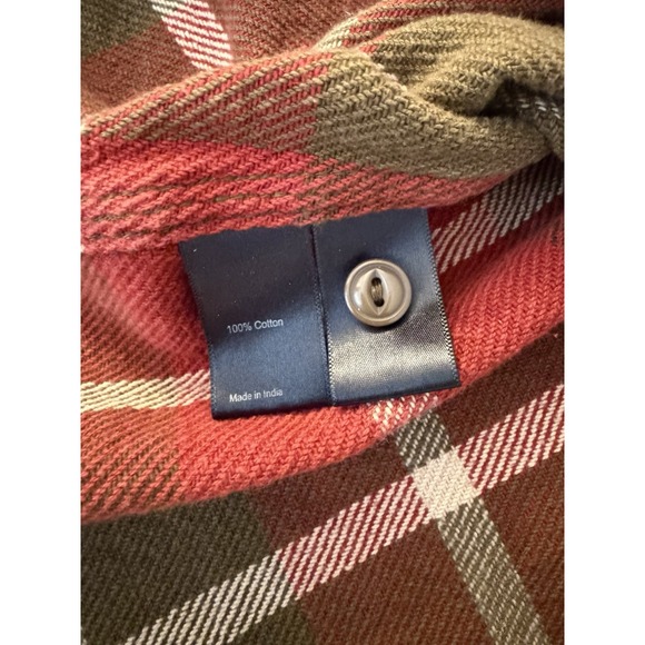 Flint And Tinder Mens Crossback Flannel Work Shirt Size Medium Button Up Shacket - Picture 5 of 8